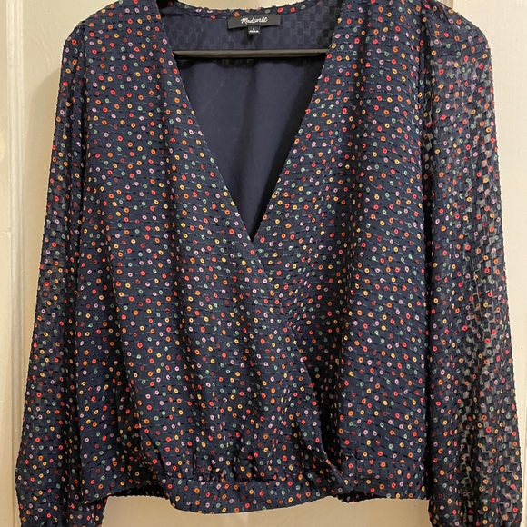 Madewell Wrap Top - Picture 1 of 4